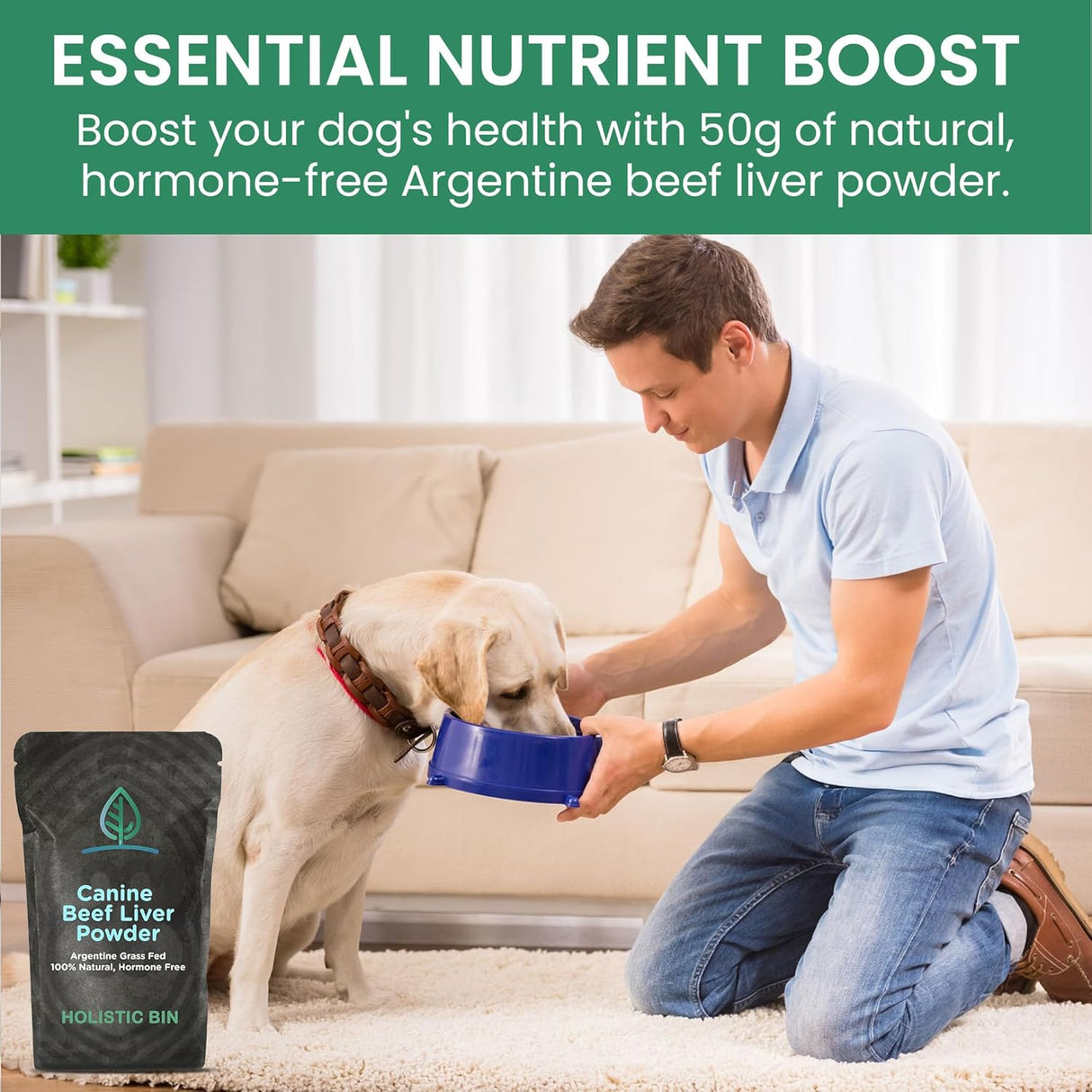 HOLISTIC BIN - Holistic Bin Canine Beef Liver Powder 50Gr. - The Red Vitamin MX - Multivitamínicos Para Perros - {{ shop.shopifyCountryName }}