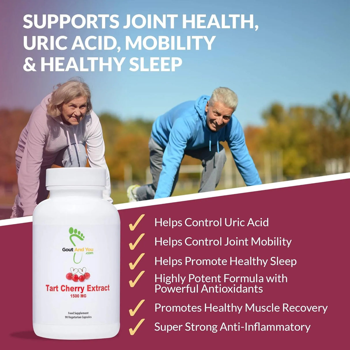 GOUT AND YOU - Gout and You Tart Cherry Extract 3000Mg. 90 Capsulas - The Red Vitamin MX - Suplementos Alimenticios - {{ shop.shopifyCountryName }}