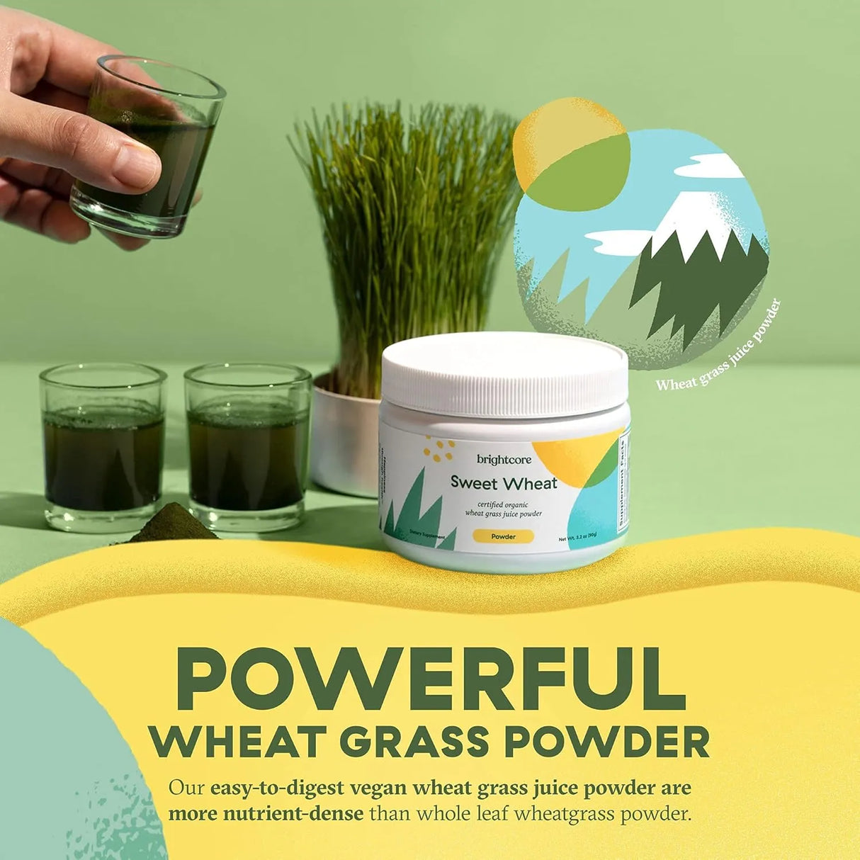 BRIGHTCORE - Brightcore Nutrition Sweet Wheat Wheatgrass Juice Powder 90Gr. - The Red Vitamin MX - Suplementos Alimenticios - {{ shop.shopifyCountryName }}