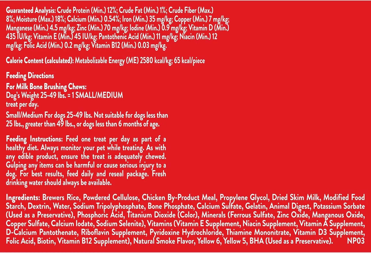 MILK BONE - Milk-Bone Original Brushing Chews Small/Medium Dogs 25 Piezas - The Red Vitamin MX - Cuidado Dental Para Perros - {{ shop.shopifyCountryName }}