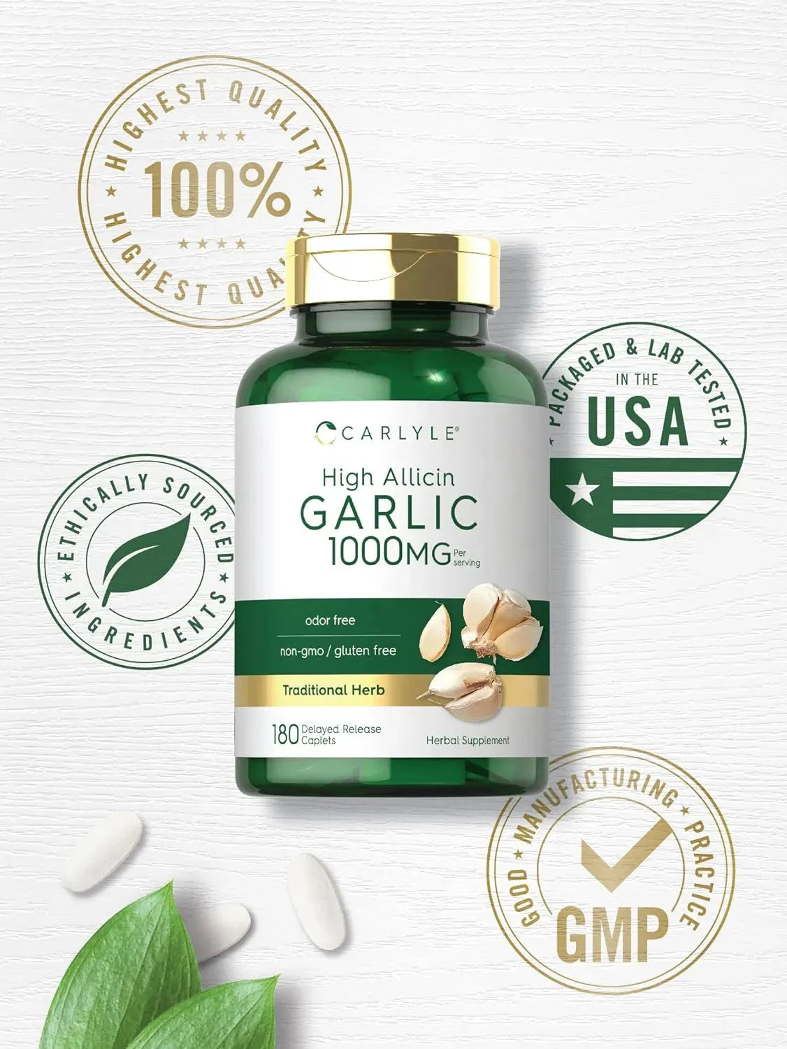 CARLYLE - Carlyle Garlic Supplement with High Allicin 1000Mg. 180 Tabletas - The Red Vitamin MX - Suplementos Alimenticios - {{ shop.shopifyCountryName }}