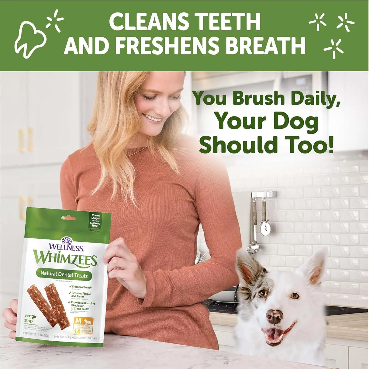 WELLNESS WHIMZEES - Wellness WHIMZEES Veggie Sausage Dog Dental Treats Medium Size Stick 14 Piezas - The Red Vitamin MX - Cuidado Dental Para Perros - {{ shop.shopifyCountryName }}