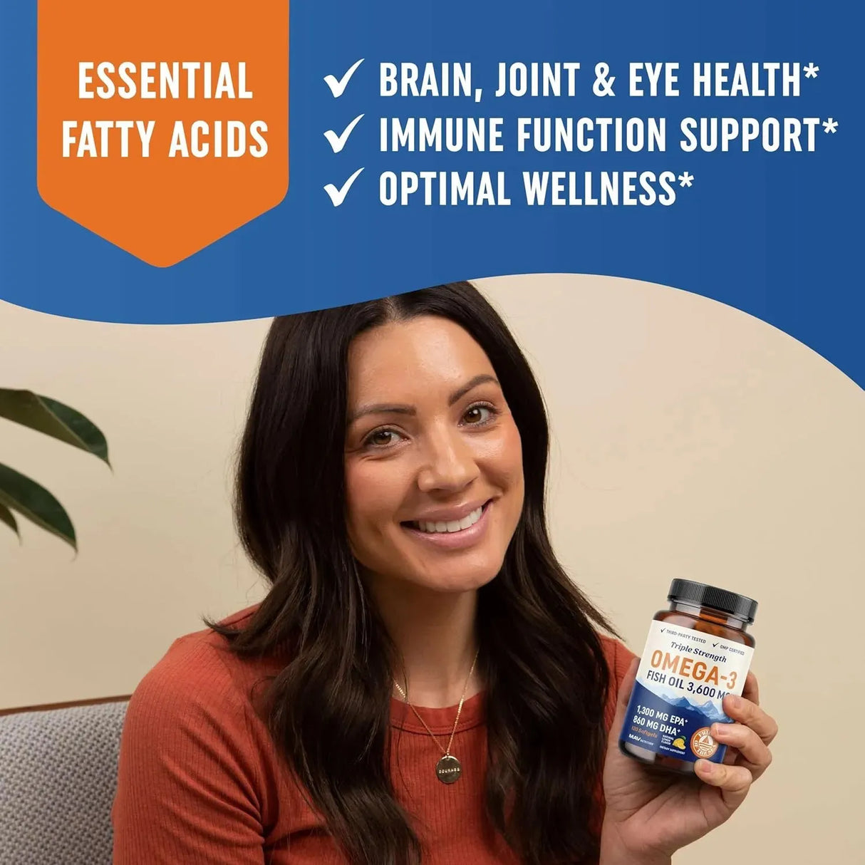 MAV NUTRITION - MAV Nutrition Triple Strength Omega 3 Fish Oil 3600Mg. 120 Capsulas Blandas - The Red Vitamin MX - Suplementos Alimenticios - {{ shop.shopifyCountryName }}