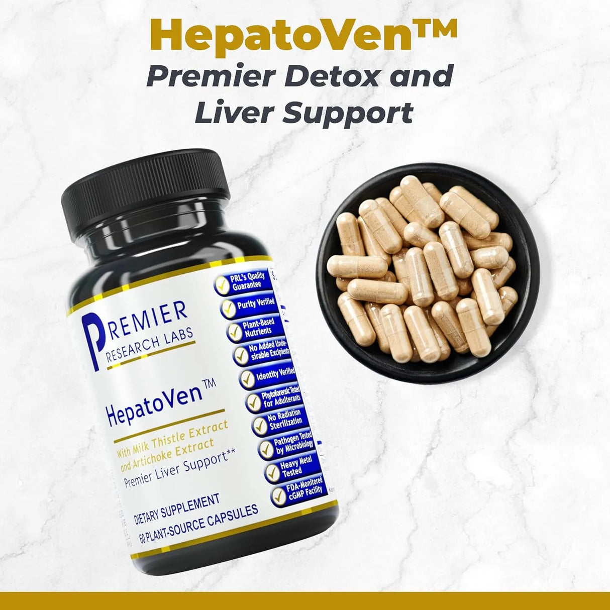PREMIER RESEARCH LABS - Premier Research Labs HepatoVen Milk Thistle Liver Support 60 Capsulas - The Red Vitamin MX - Suplementos Alimenticios - {{ shop.shopifyCountryName }}