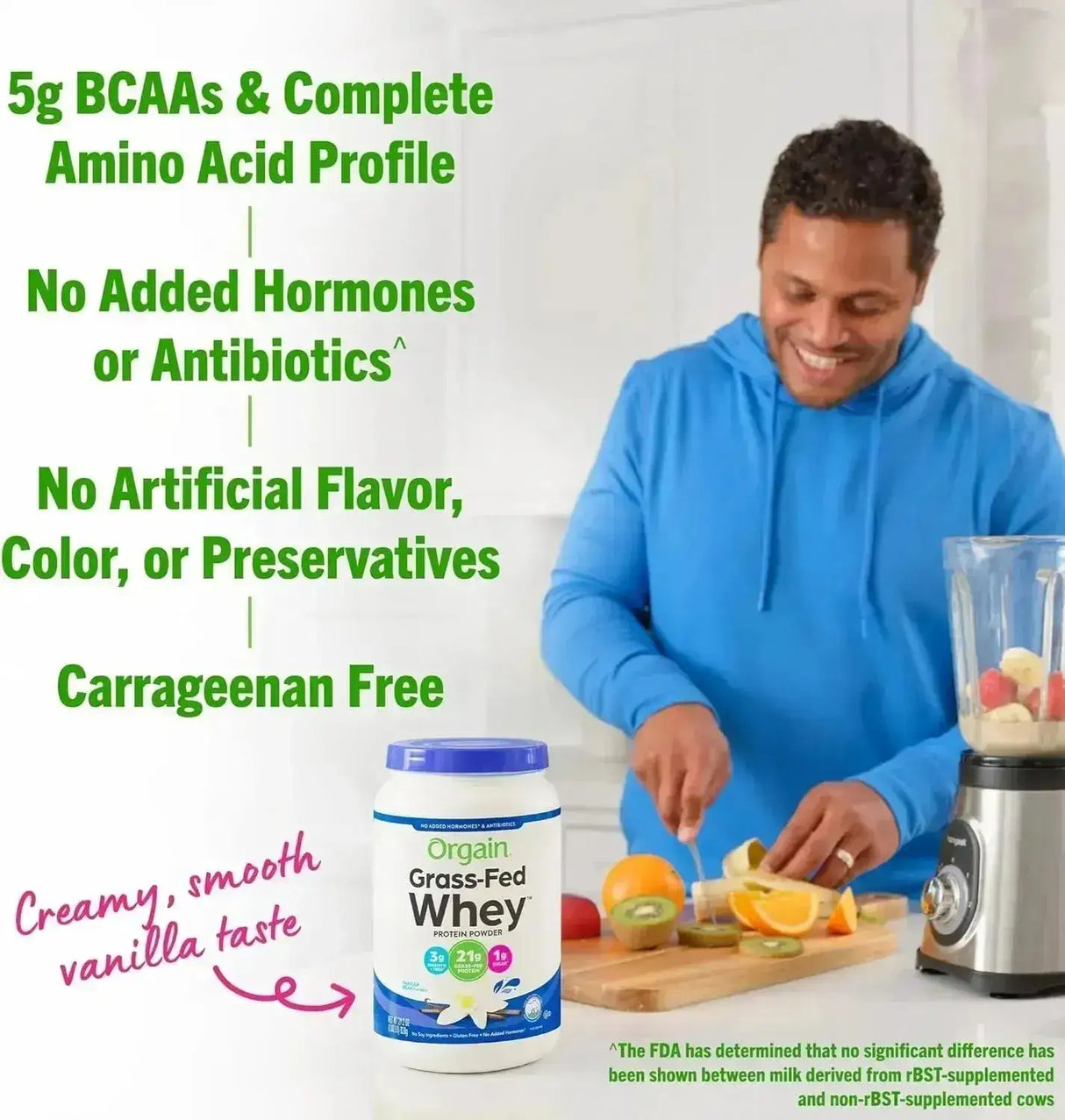 ORGAIN - Orgain Grass Fed Whey Protein Powder Vanilla 1.82 Lb. - The Red Vitamin MX - Suplementos Alimenticios - {{ shop.shopifyCountryName }}