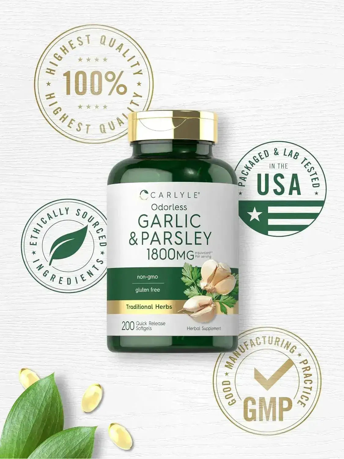 CARLYLE - Carlyle Odorless Garlic & Parsley 1800Mg. 200 Capsulas Blandas - The Red Vitamin MX - Suplementos Alimenticios - {{ shop.shopifyCountryName }}