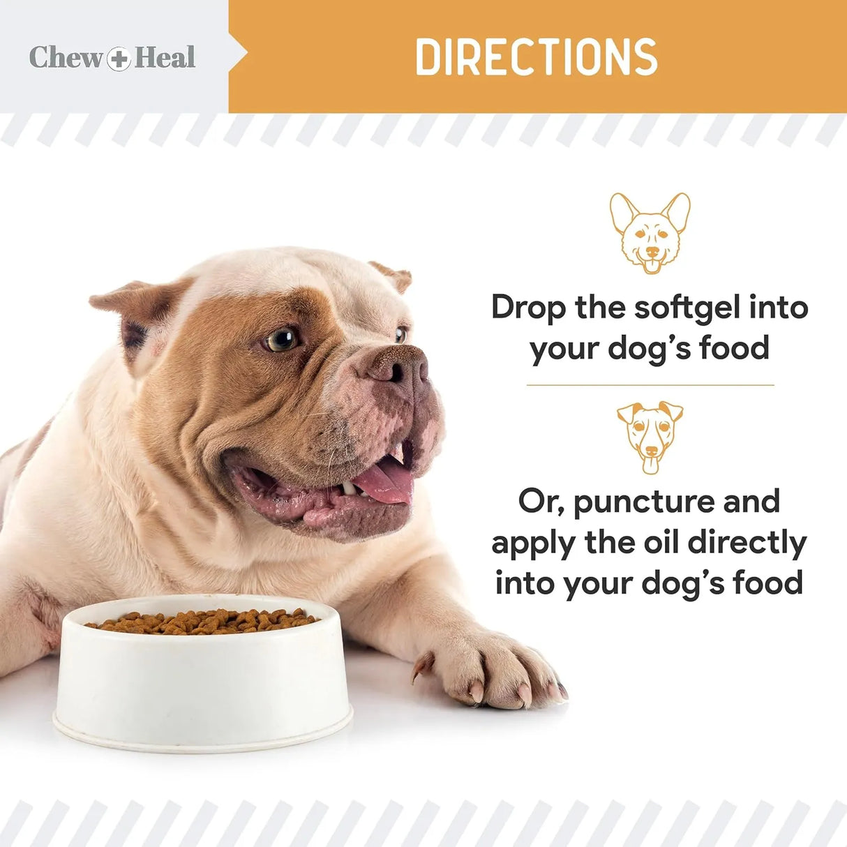 CHEW + HEAL - Chew + Heal Labs Wild Caught Omega 3 Fish Oil for Large Breed 180 Capsulas Blandas 2 Pack - The Red Vitamin MX - Aceite De Pescado Para Perros - {{ shop.shopifyCountryName }}