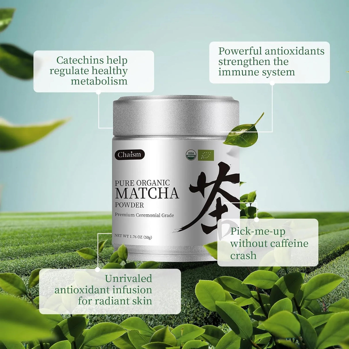 CHAISM - Chaism Ceremonial Grade Matcha Green Tea Powder 50Gr. - The Red Vitamin MX - Suplementos Alimenticios - {{ shop.shopifyCountryName }}