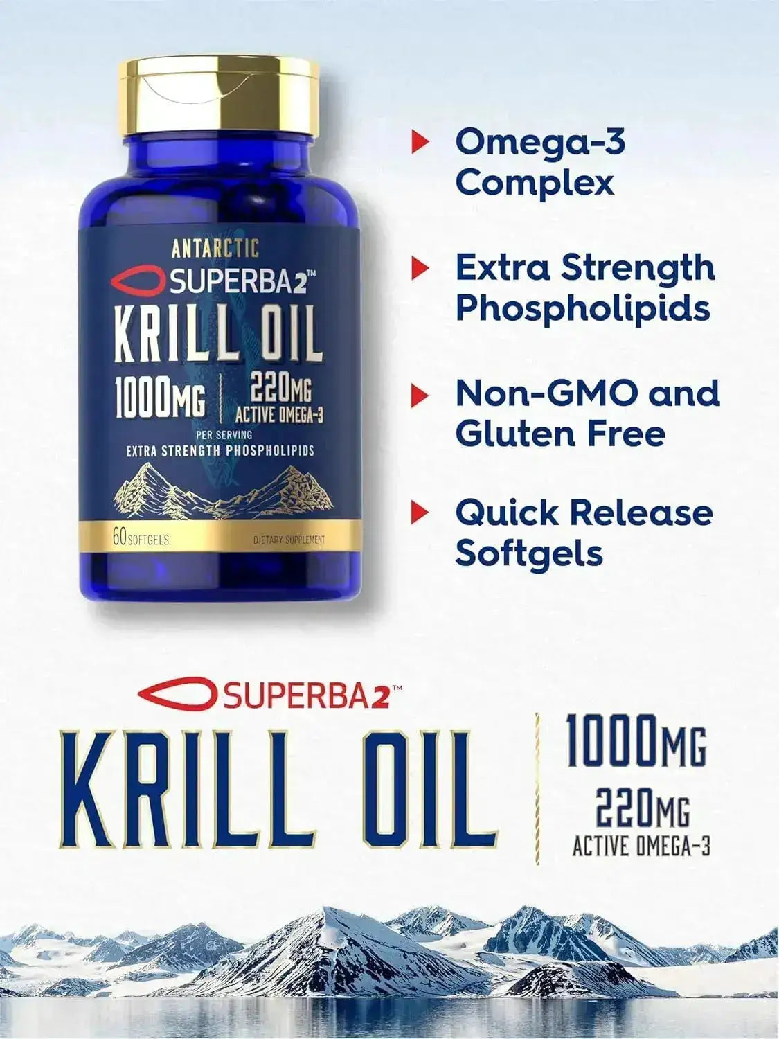 CARLYLE - Carlyle Antarctic Krill Oil 1000Mg. 60 Capsulas Blandas - The Red Vitamin MX - Suplementos Alimenticios - {{ shop.shopifyCountryName }}