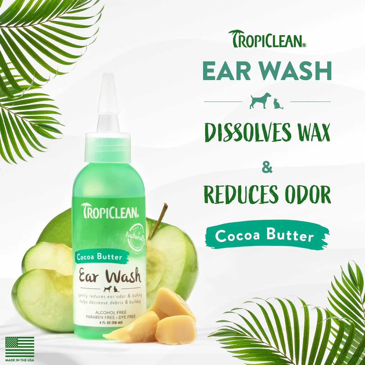 TROPICLEAN - TropiClean Dog Ear Wash 4 Fl.Oz. - The Red Vitamin MX - Cuidado Del Oído De Perros - {{ shop.shopifyCountryName }}