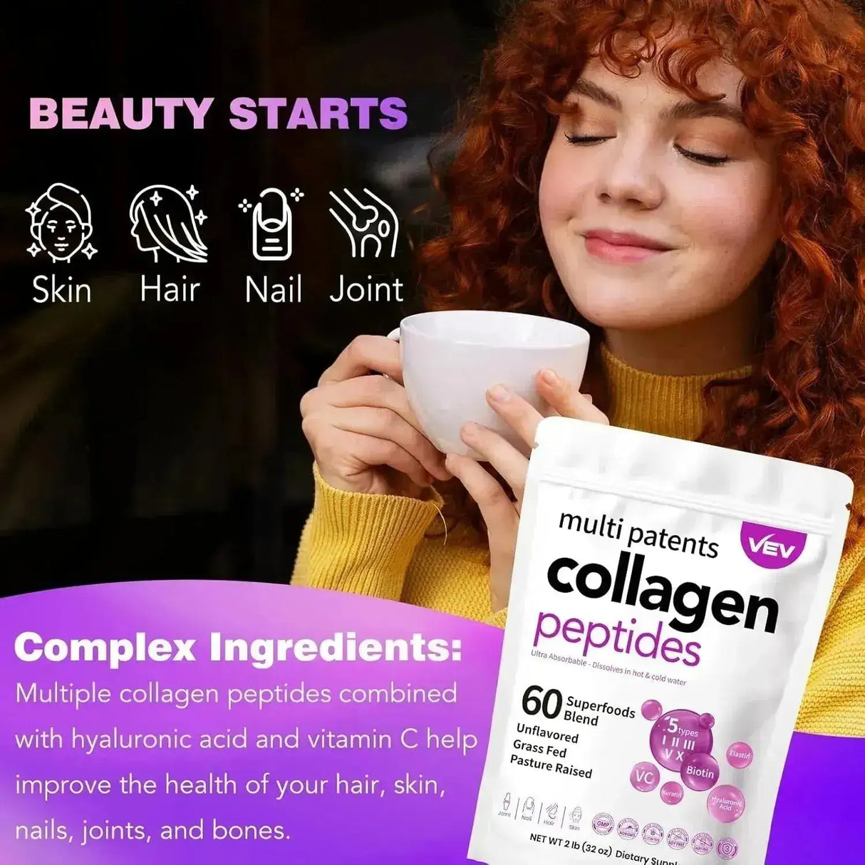 VEV - VEV Multi Collagen Peptides Powder 2 Lb. - The Red Vitamin MX - Suplementos Alimenticios - {{ shop.shopifyCountryName }}