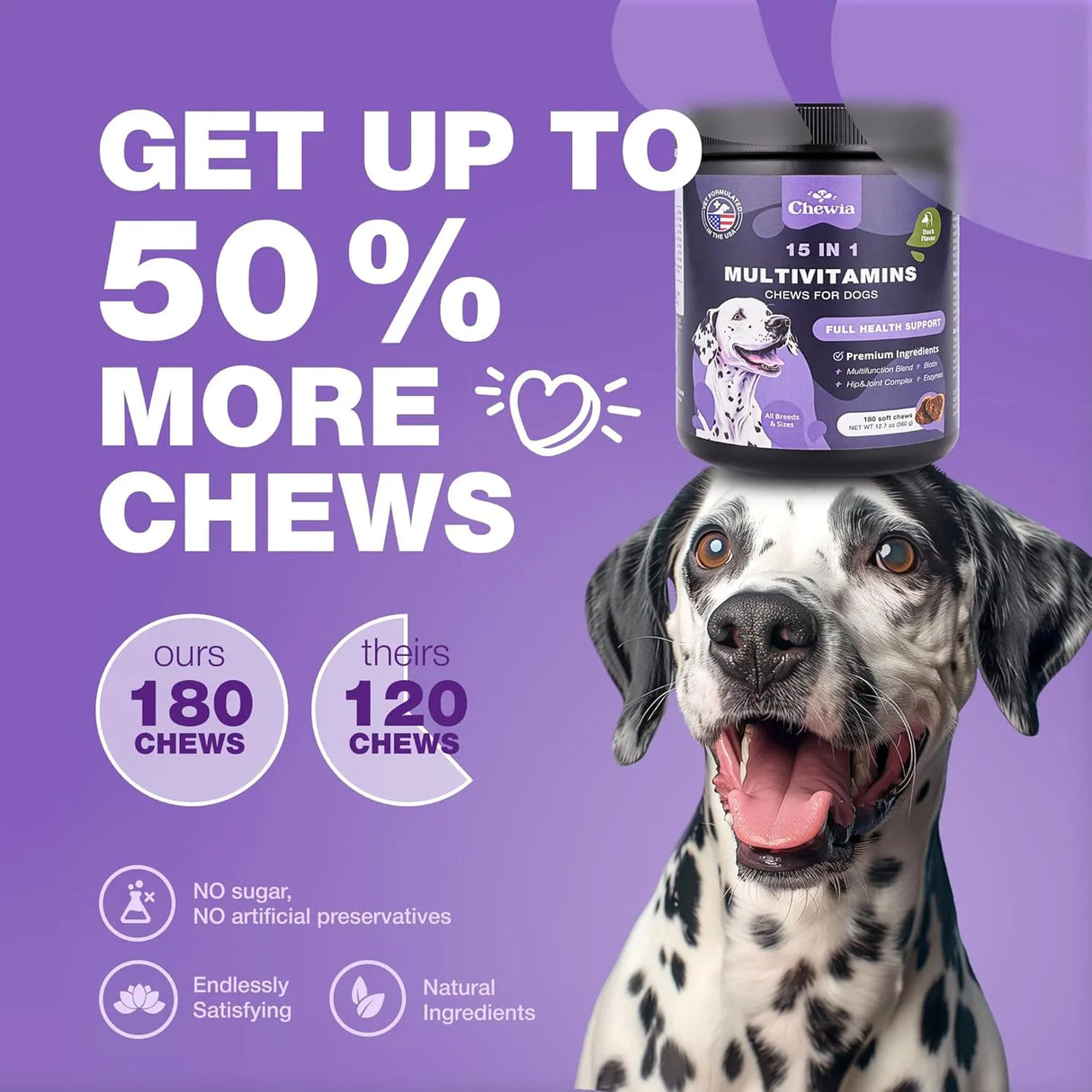 CHEWIA - CHEWIA 15 in 1 Dog Multivitamin Chews 180 Masticables - The Red Vitamin MX - Multivitamínicos Para Perros - {{ shop.shopifyCountryName }}