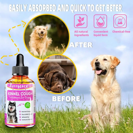 FUZZYCARE - Fuzzycare Dog Cough Treatment 60Ml. 2 Pack - The Red Vitamin MX - Medicamentos Sin Receta Para Perros - {{ shop.shopifyCountryName }}