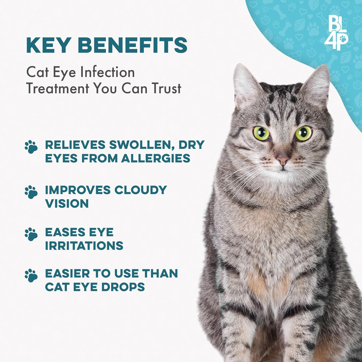 BestLife4Pets Cat Eye Infection & Vision Care Support 400 Tabletas