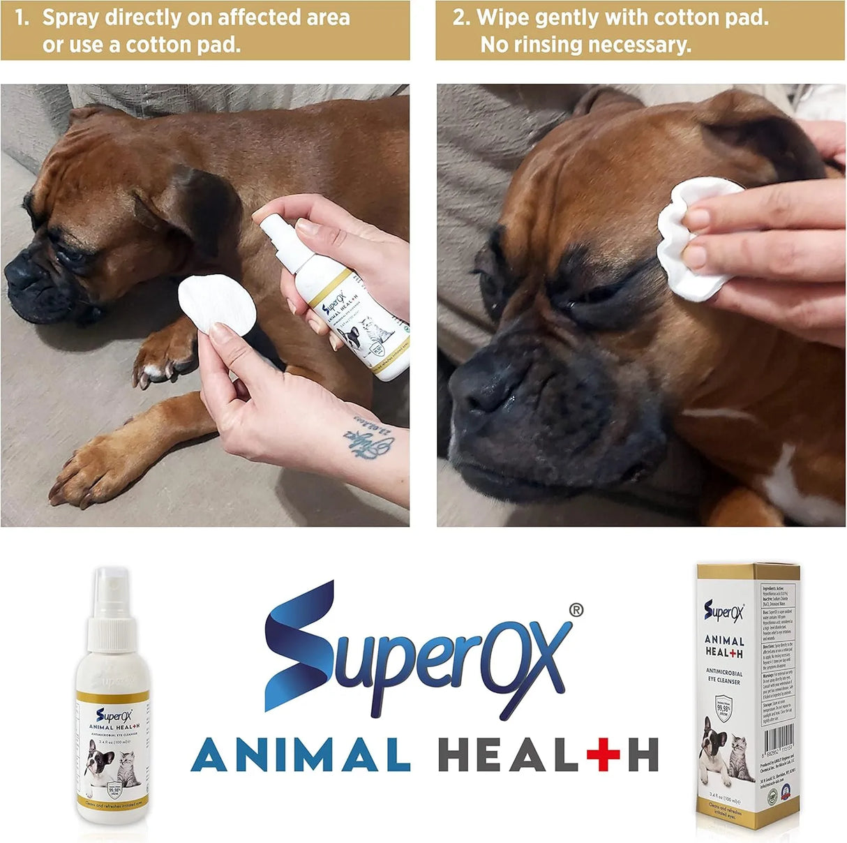 SUPEROX - Superox Animal Eye Wash & Tear Stain Remover 100Ml. - The Red Vitamin MX - Cuidado De Los Ojos De Los Perros - {{ shop.shopifyCountryName }}