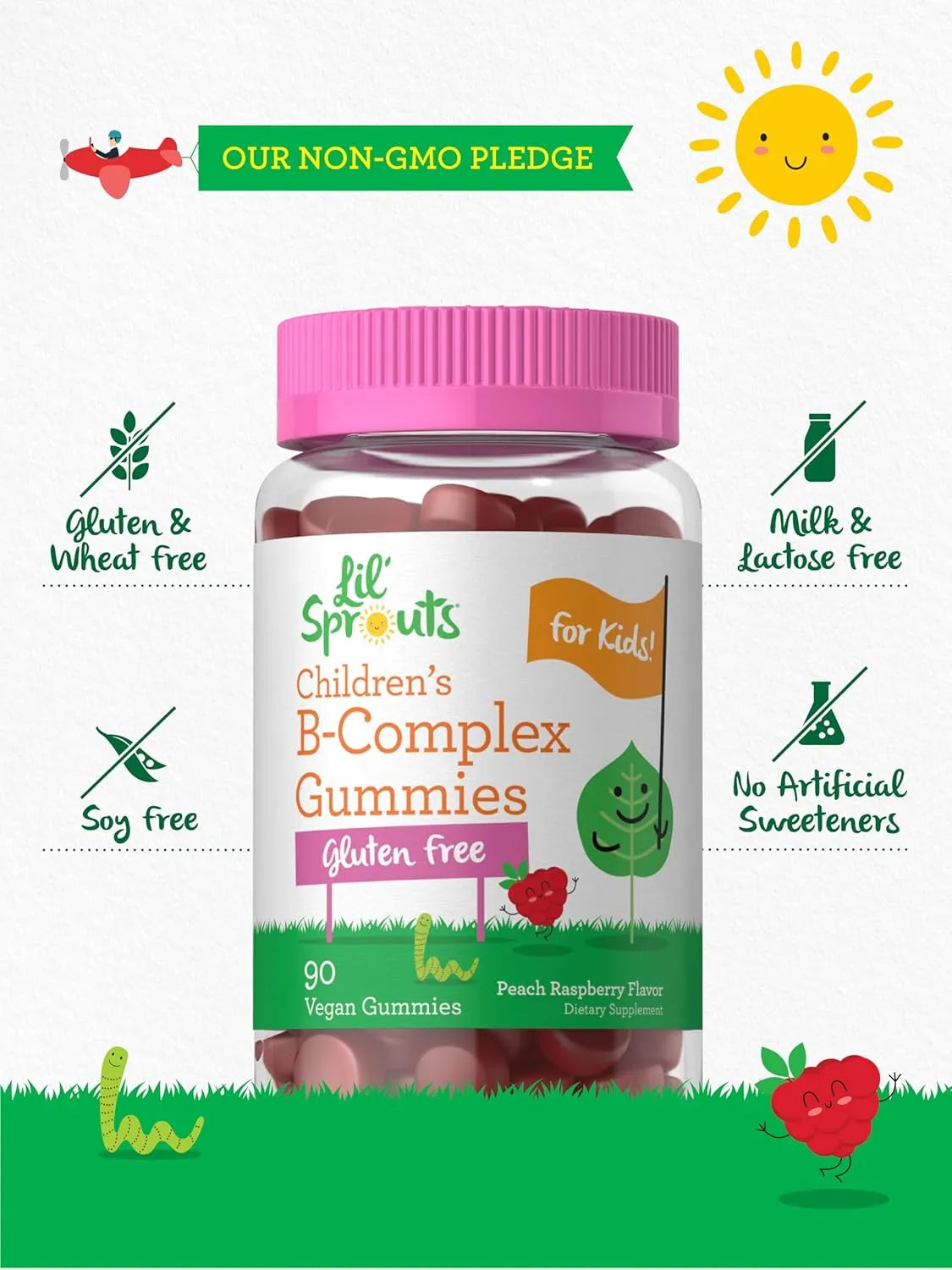 CARLYLE - Carlyle Kids B Complex Gummies Peach Raspberry Flavor 90 Gomitas - The Red Vitamin MX - Suplementos Alimenticios - {{ shop.shopifyCountryName }}