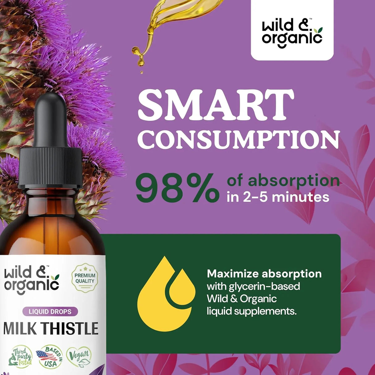 WILD & ORGANIC - Wild & Organic Milk Thistle Extract Drops 2 Fl.Oz. - The Red Vitamin MX - Suplementos Alimenticios - {{ shop.shopifyCountryName }}