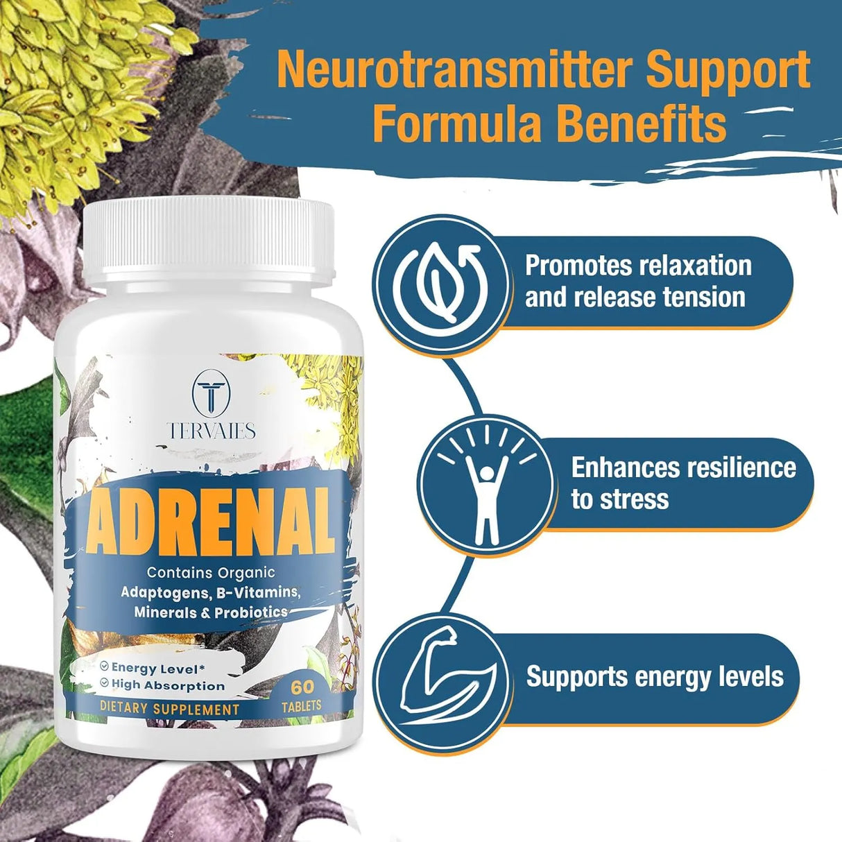 TERVAIES - Tervaies Adrenal Support 60 Tabletas 2 Pack - The Red Vitamin MX - Suplementos Alimenticios - {{ shop.shopifyCountryName }}