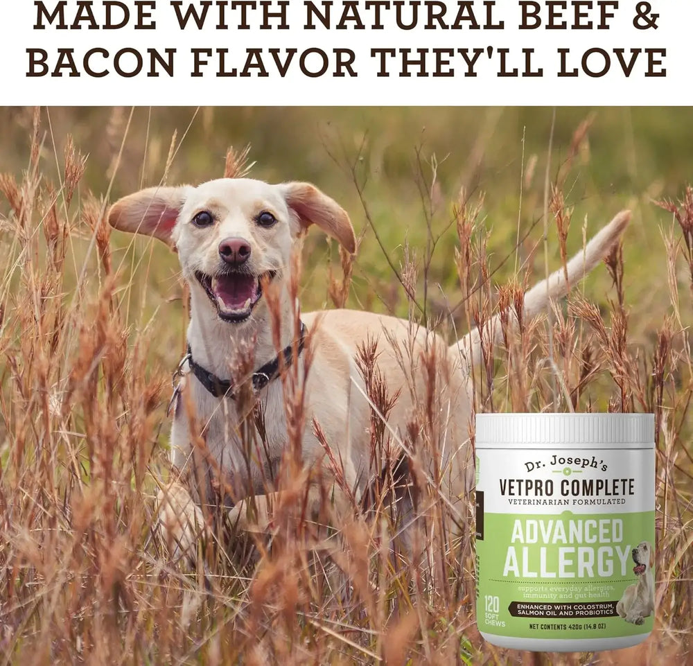 DR. JOSEPH'S - VetPro Complete Dr. Joseph's Advanced Allergy and Itch Support for Dogs 120 Masticables - The Red Vitamin MX - Remedios Para La Picazón De Perros - {{ shop.shopifyCountryName }}