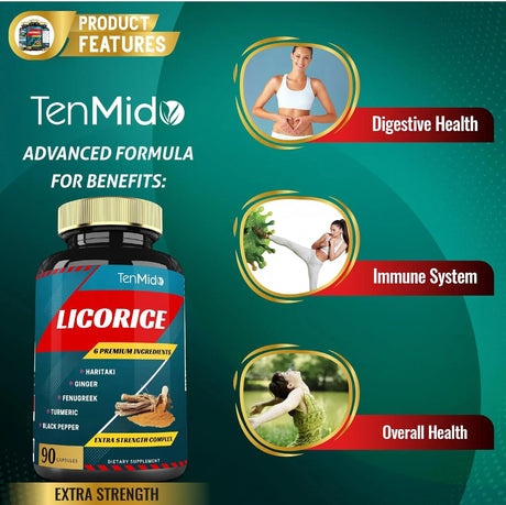 TENMIDO - Tenmido Licorice Extract 90 Capsulas - The Red Vitamin MX - Suplementos Alimenticios - {{ shop.shopifyCountryName }}
