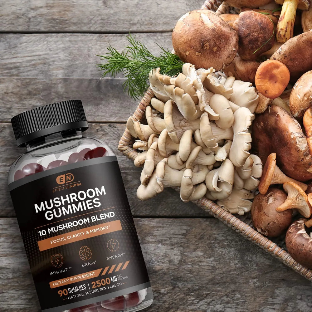 EFFECTIVE NUTRA - EFFECTIVE NUTRA Mushroom Gummies 2500Mg. 10 Blend 90 Gomitas 2 Pack - The Red Vitamin MX - Suplementos Alimenticios - {{ shop.shopifyCountryName }}