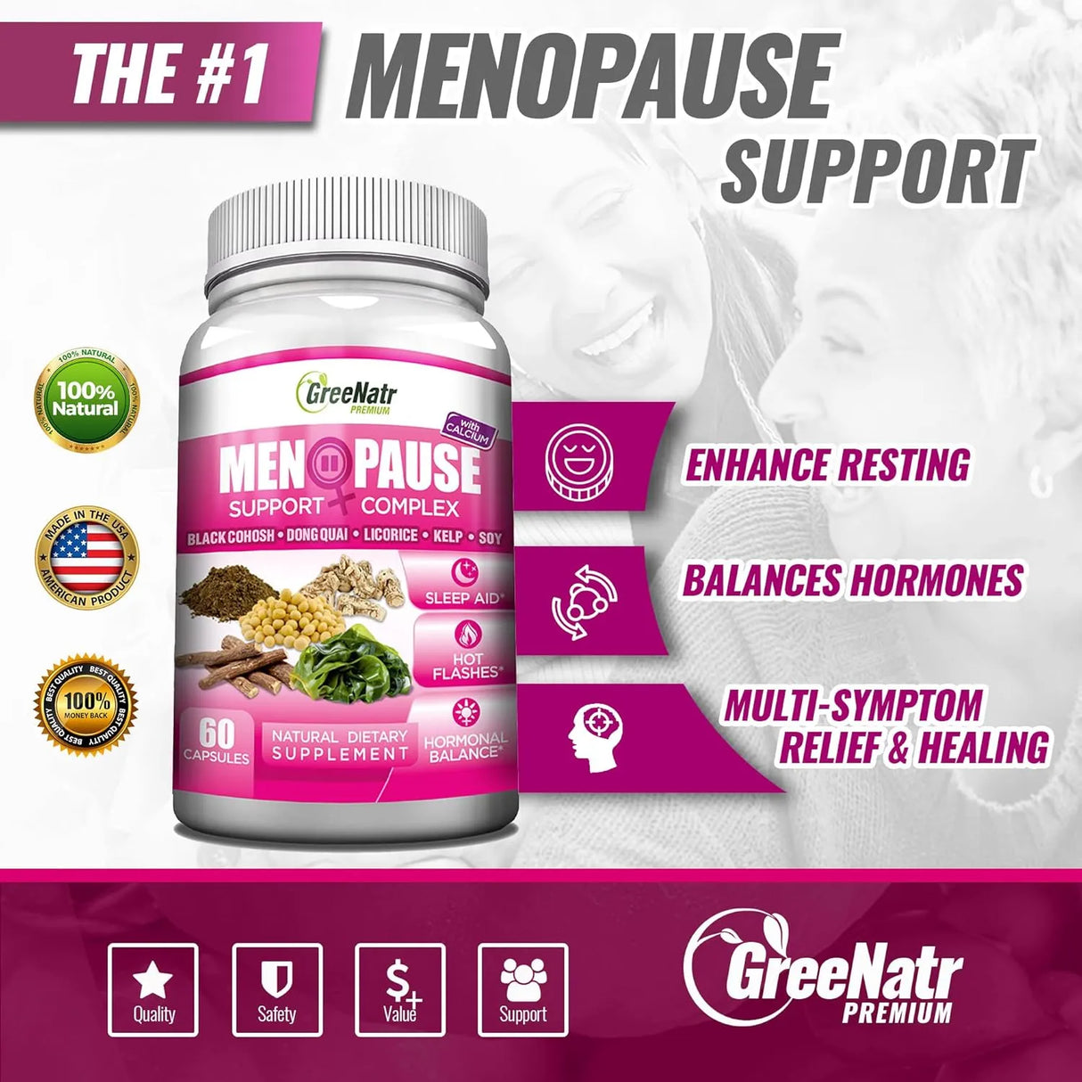 GREENATR - GreeNatr Menopause Support Complex 60 Capsulas - The Red Vitamin MX - Suplementos Alimenticios - {{ shop.shopifyCountryName }}