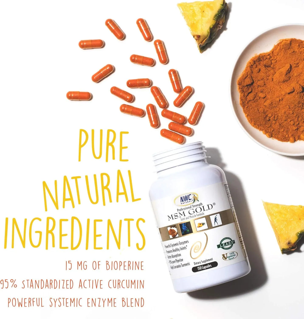 NWC NATURALS - NWC Naturals MSM Gold Systemic Enzyme 150 Capsulas - The Red Vitamin MX - Suplementos Alimenticios - {{ shop.shopifyCountryName }}