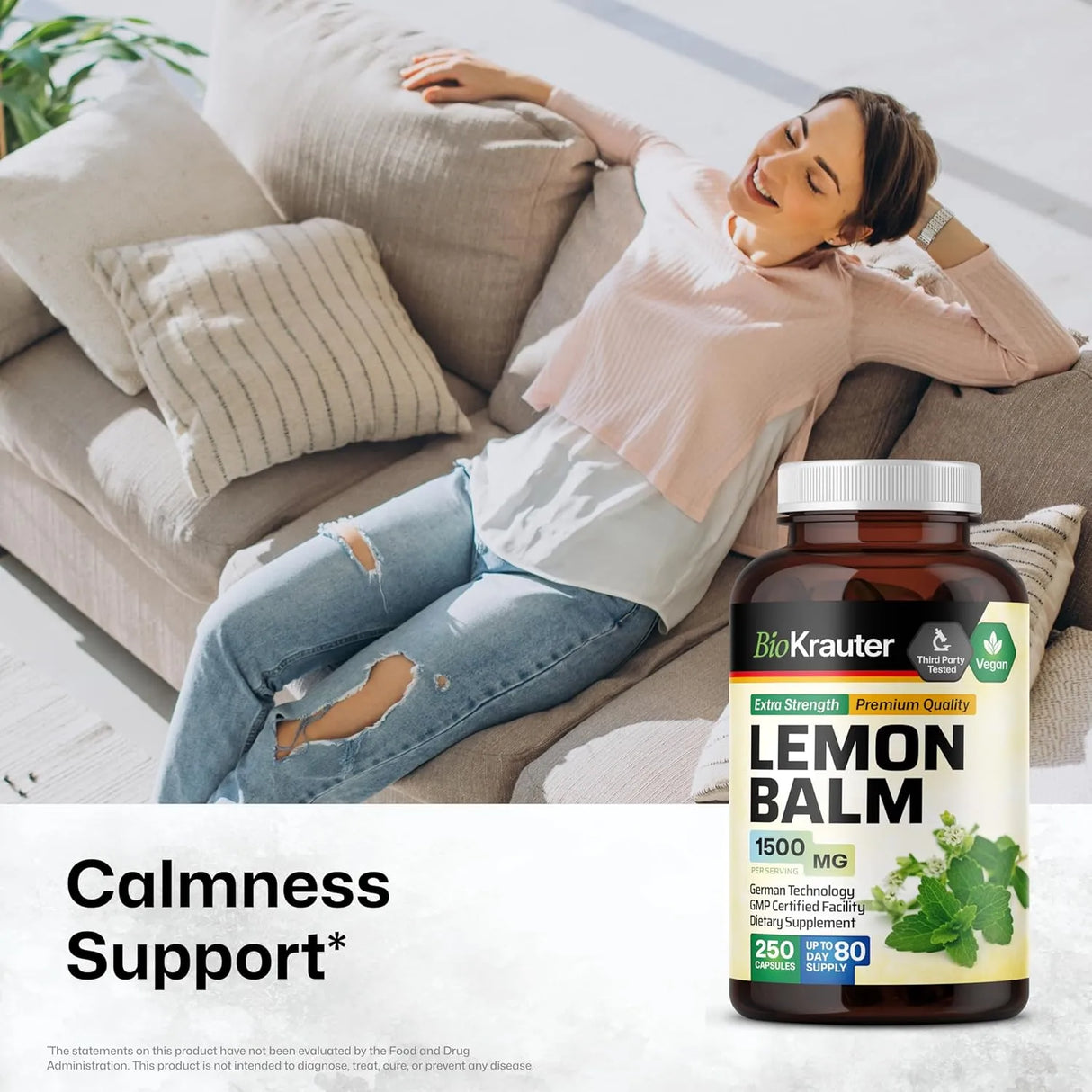 BIOKRAUTER - BIO KRAUTER Lemon Balm 1500Mg. 250 Capsulas - The Red Vitamin MX - Suplementos Alimenticios - {{ shop.shopifyCountryName }}