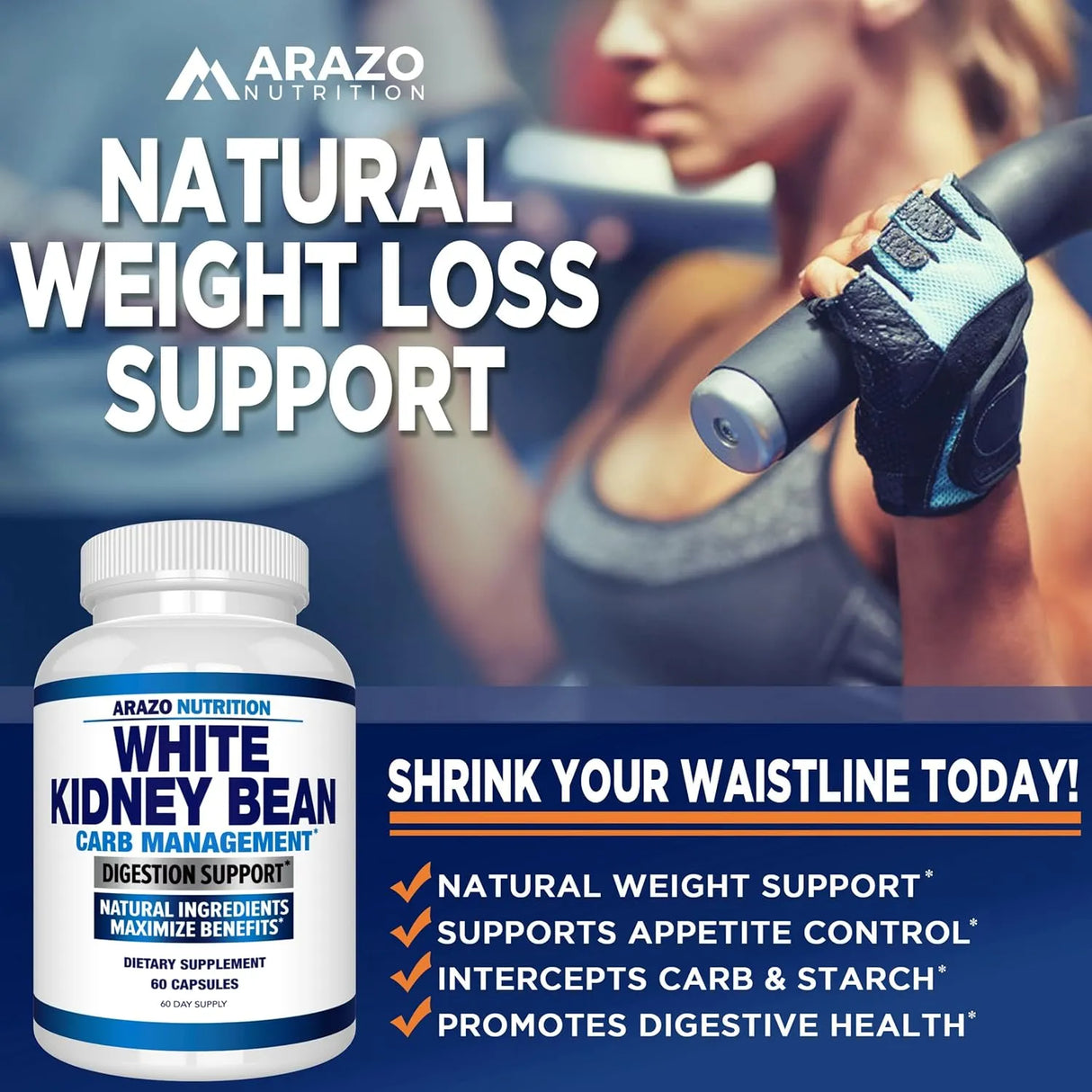 ARAZO NUTRITION - Arazo Nutrition White Kidney Bean Extract 60 Capsulas - The Red Vitamin MX - Suplementos Alimenticios - {{ shop.shopifyCountryName }}