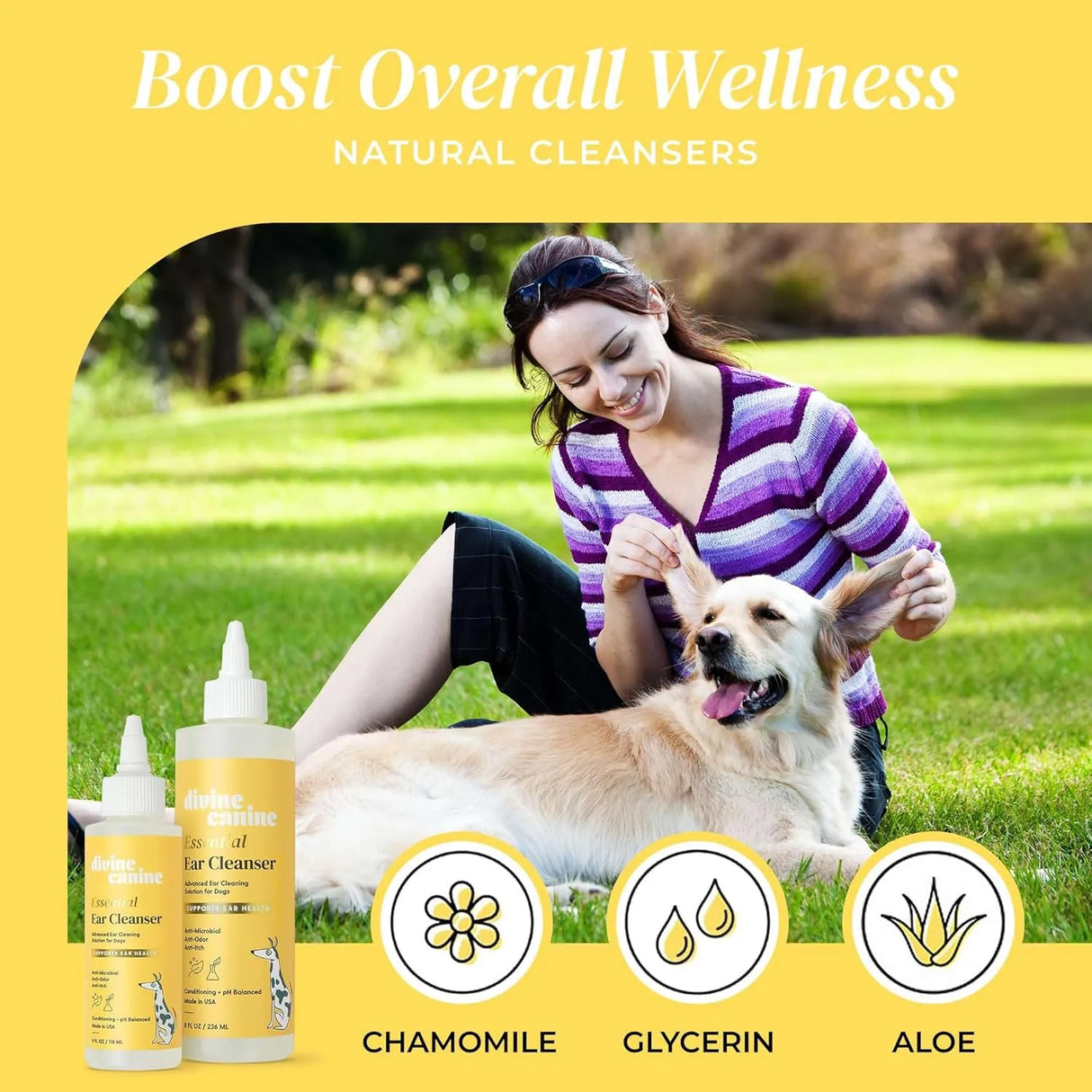 DIVINE CANINE - Divine Canine Dog Ear Cleaner 8 Fl.Oz. - The Red Vitamin MX - Cuidado Del Oído De Perros - {{ shop.shopifyCountryName }}