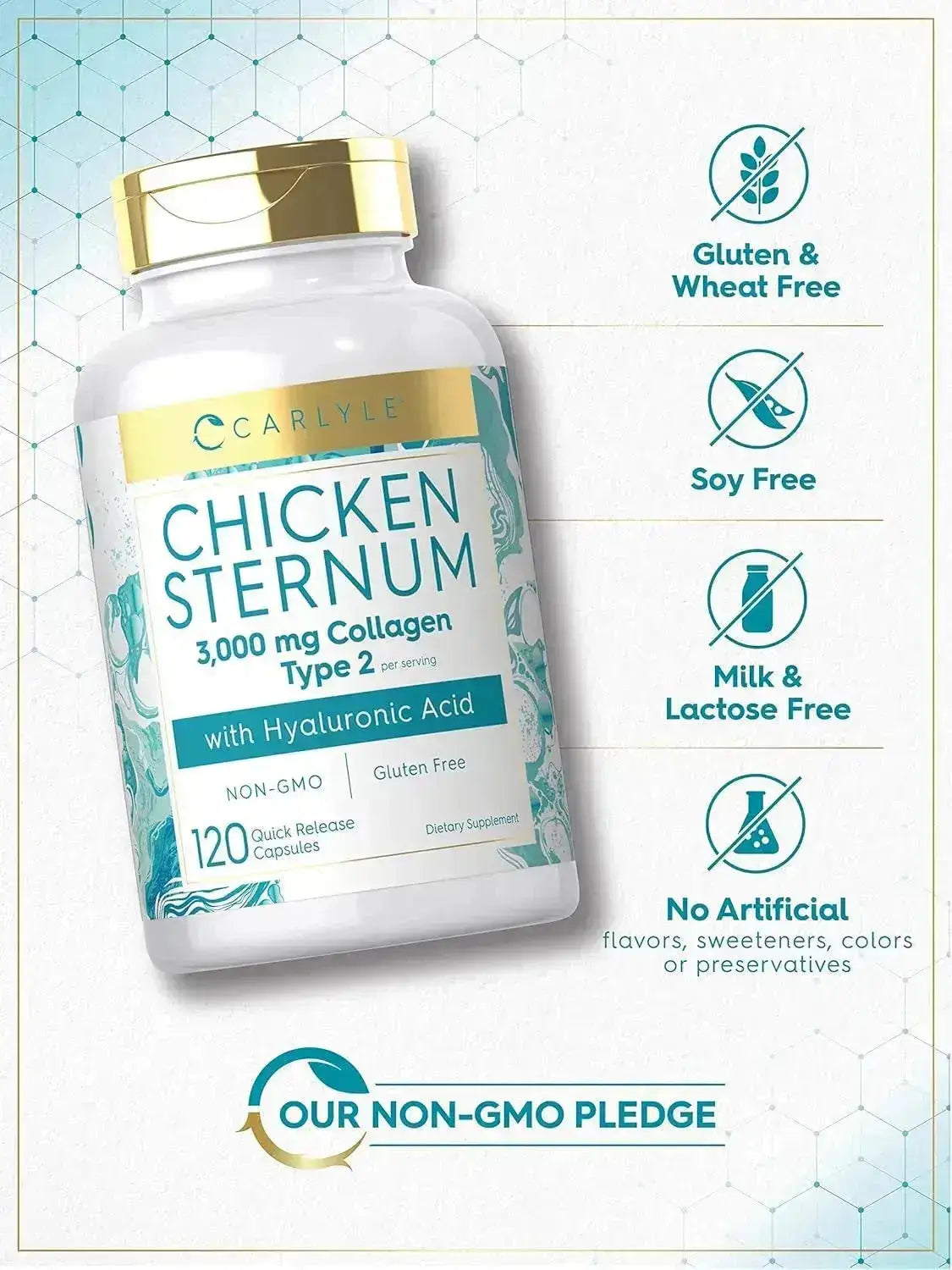CARLYLE - Carlyle Chicken Sternum Cartilage Collagen 3000Mg. 120 Capsulas - The Red Vitamin MX - Suplementos Alimenticios - {{ shop.shopifyCountryName }}