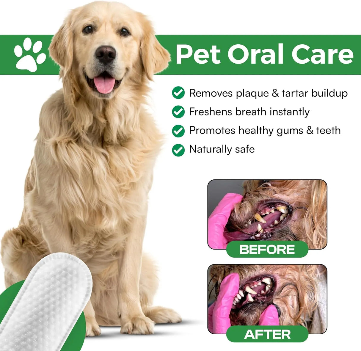 PAWSHER - Pawsher Dogs Dental Wipes 50 Toallitas - The Red Vitamin MX - Cuidado Dental Para Perros - {{ shop.shopifyCountryName }}