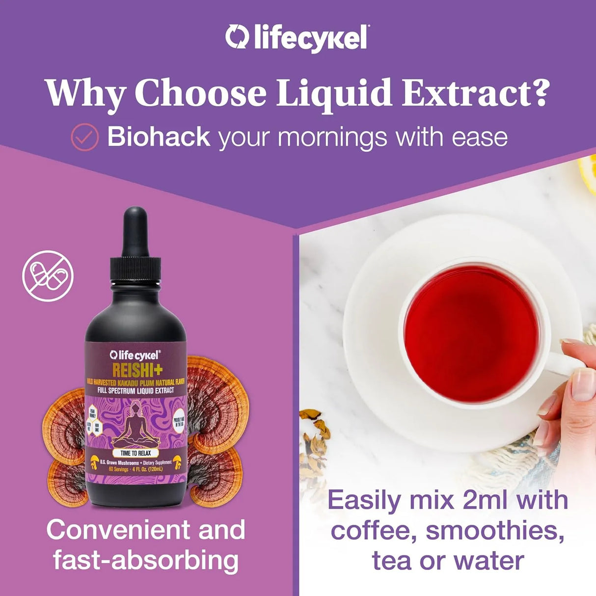 LIFE CYKEL - Life Cykel Reishi Mushroom Extract 4 Fl.Oz. - The Red Vitamin MX - Suplementos Alimenticios - {{ shop.shopifyCountryName }}