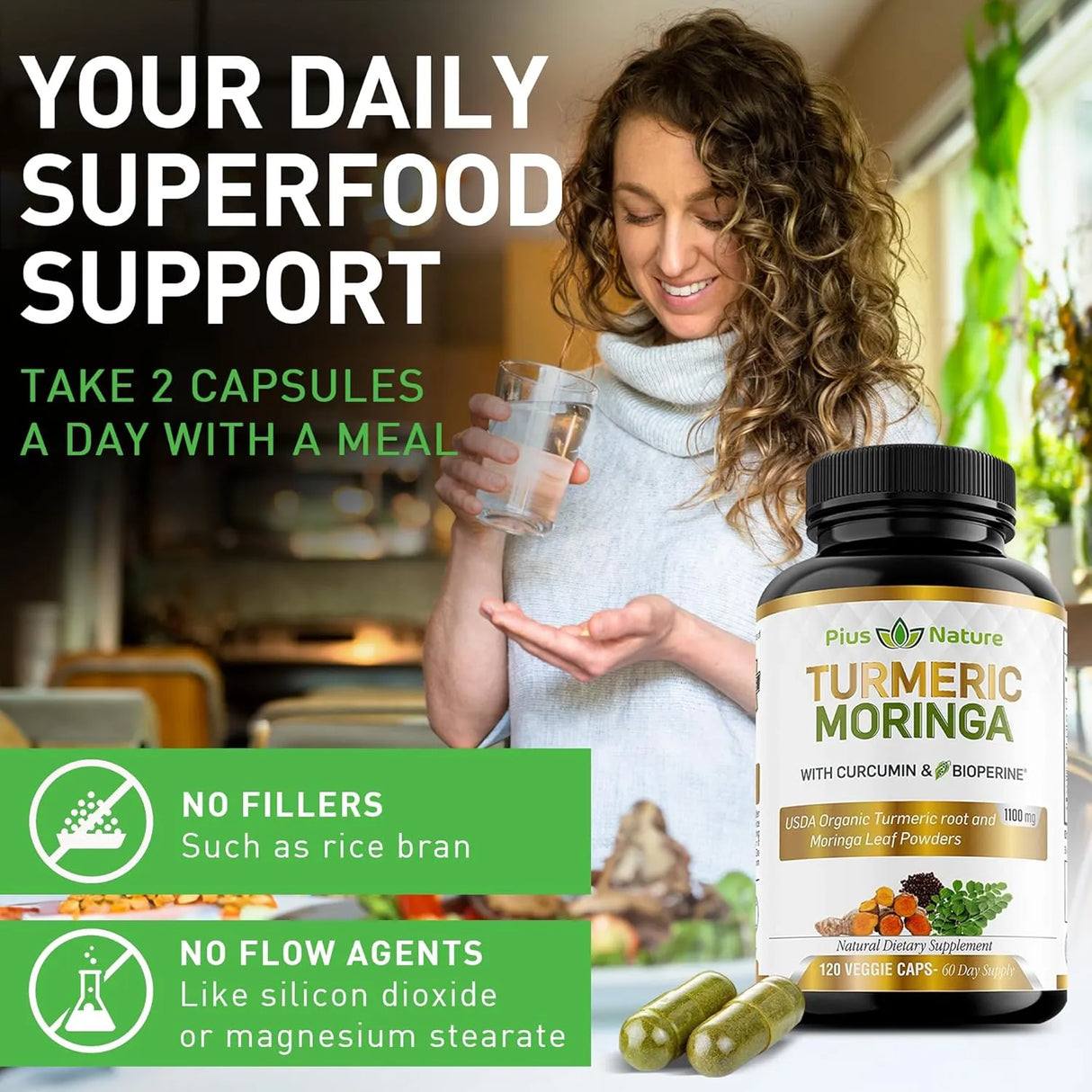 PIUS NATURE - PIUS NATURE Turmeric Moringa 120 Capsulas - The Red Vitamin MX - Suplementos Alimenticios - {{ shop.shopifyCountryName }}