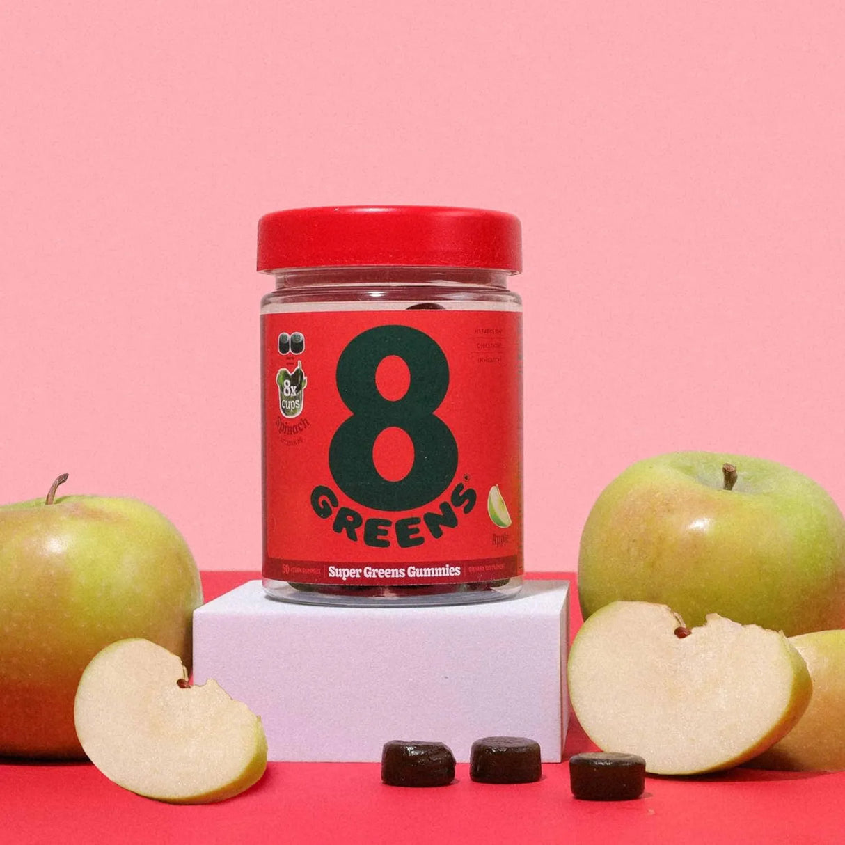 8GREENS - 8Greens Supergreens Gummies Apple Flavor 50 Gomitas 2 Pack - The Red Vitamin MX - Suplementos Alimenticios - {{ shop.shopifyCountryName }}