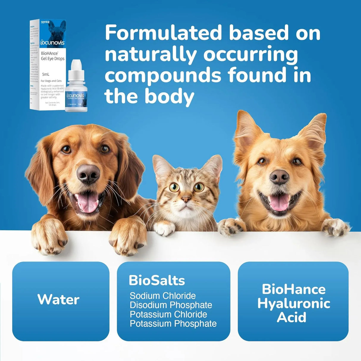 SENTRX - Sentrx Ocunovis Gel Eye Drops for Dogs & Cats 5Ml. 3 Pack - The Red Vitamin MX - Cuidado De Los Ojos De Los Perros - {{ shop.shopifyCountryName }}