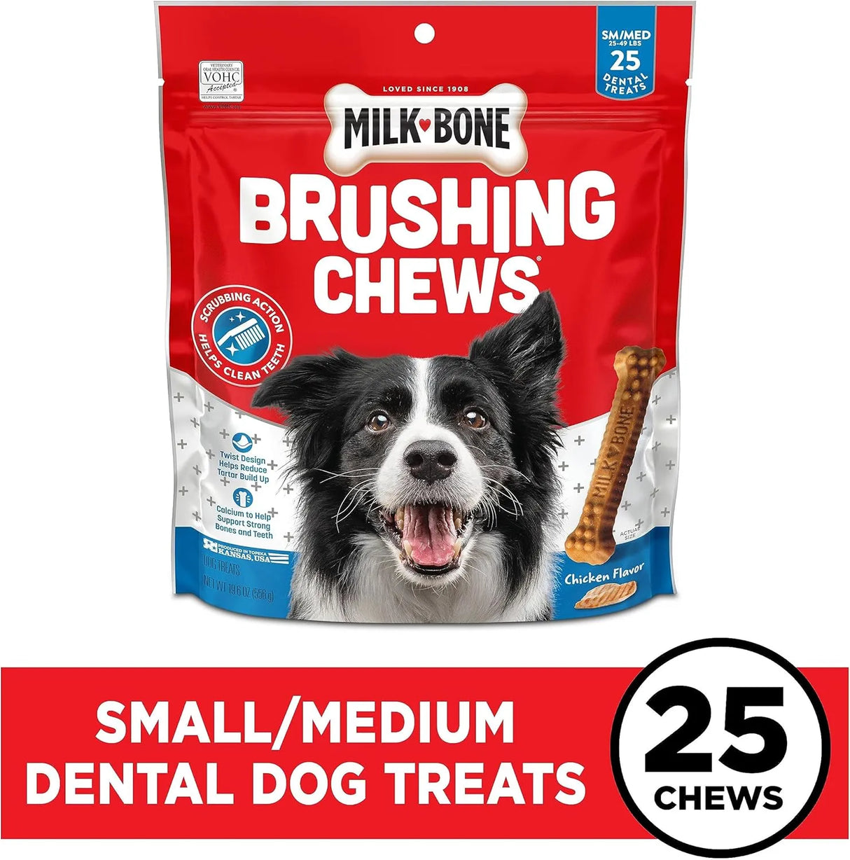 MILK BONE - Milk-Bone Original Brushing Chews Small/Medium Dogs 25 Piezas - The Red Vitamin MX - Cuidado Dental Para Perros - {{ shop.shopifyCountryName }}