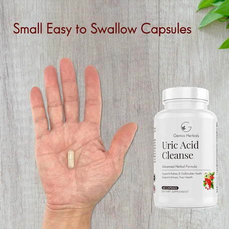 GENIUS HERBALS - Genius Herbals Uric Acid Cleanse Supports Kidney Liver Gallbladder & Urinary Tract Health 60 Capsulas - The Red Vitamin MX - Suplementos Alimenticios - {{ shop.shopifyCountryName }}