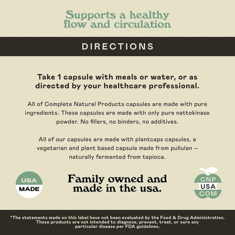 COMPLETE NATURAL PRODUCTS - Complete Natural Products Nattokinase 6000Fu's 100 Capsulas - The Red Vitamin MX - Suplementos Alimenticios - {{ shop.shopifyCountryName }}