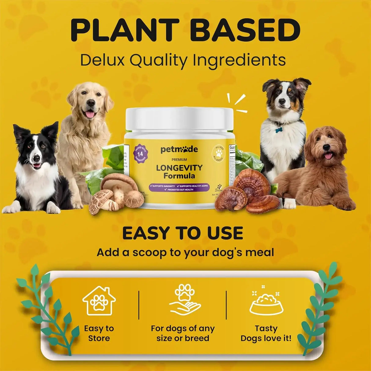 PETMADE - PETMADE Longevity Formula Turkey Tail Mushroom Antioxidant Dog 150Gr. - The Red Vitamin MX - Suplementos Herbales Para Perros - {{ shop.shopifyCountryName }}
