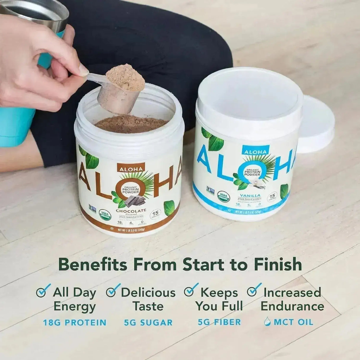 ALOHA - ALOHA Organic Plant Based Protein Powder Vanilla 15 Servicios 525Gr. - The Red Vitamin MX - Suplementos Alimenticios - {{ shop.shopifyCountryName }}