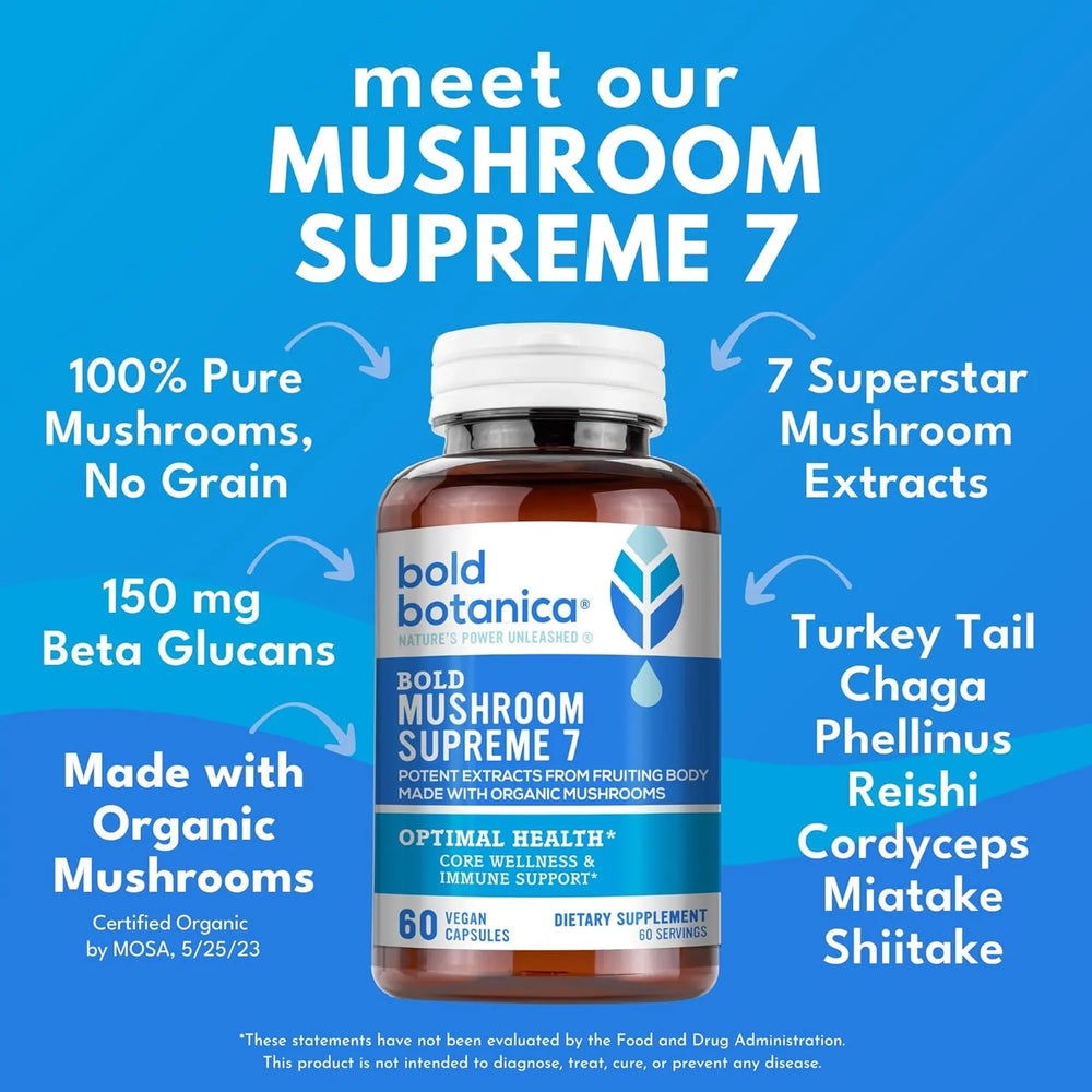 BOLD BOTANICA - Bold Botanica Mushroom Supreme 7 60 Capsulas - The Red Vitamin MX - Suplementos Alimenticios - {{ shop.shopifyCountryName }}