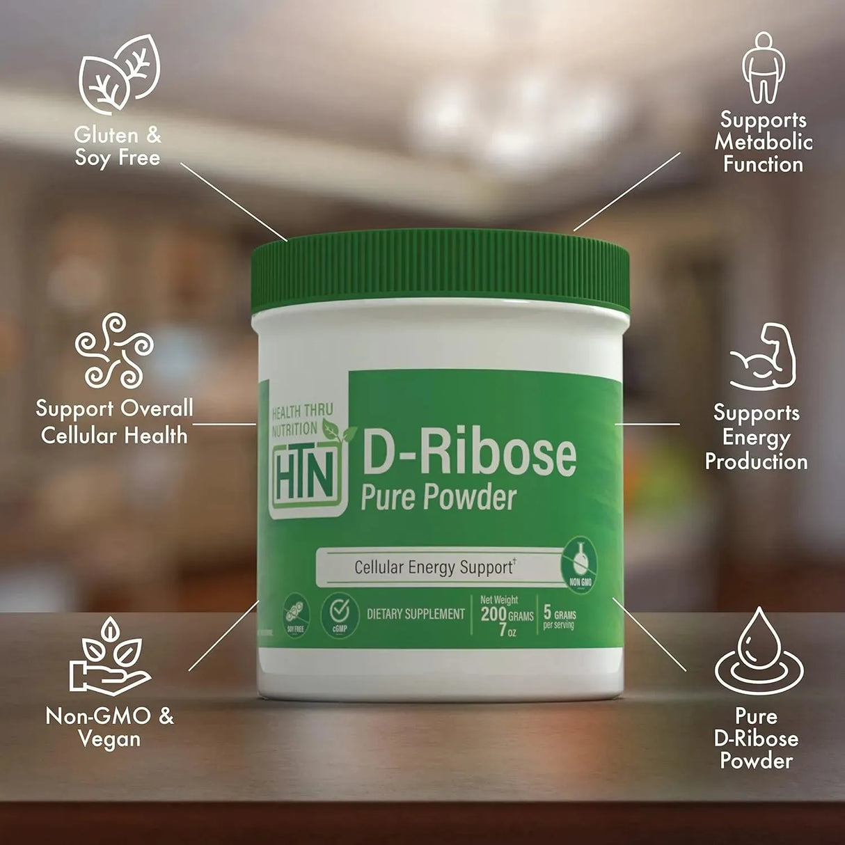 HEALTH THRU NUTRITION - Health Thru Nutrition D-Ribose Pure Powder 200Gr. - The Red Vitamin MX - Suplementos Alimenticios - {{ shop.shopifyCountryName }}