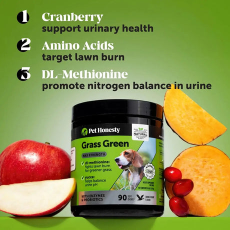 PET HONESTY - Pet Honesty Grass Green Max Strength Burn Spot Chews for Dogs DUCK 90 Masticables - The Red Vitamin MX - Salud De Tracto Urinario Para Perros - {{ shop.shopifyCountryName }}