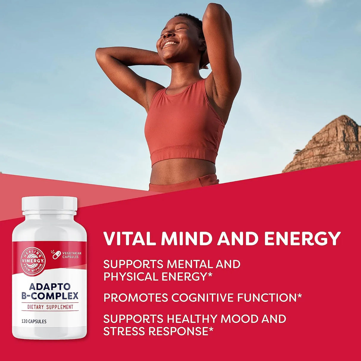 VIMERGY - Vimergy Adapto B Complex 120 Capsulas - The Red Vitamin MX - Suplementos Alimenticios - {{ shop.shopifyCountryName }}