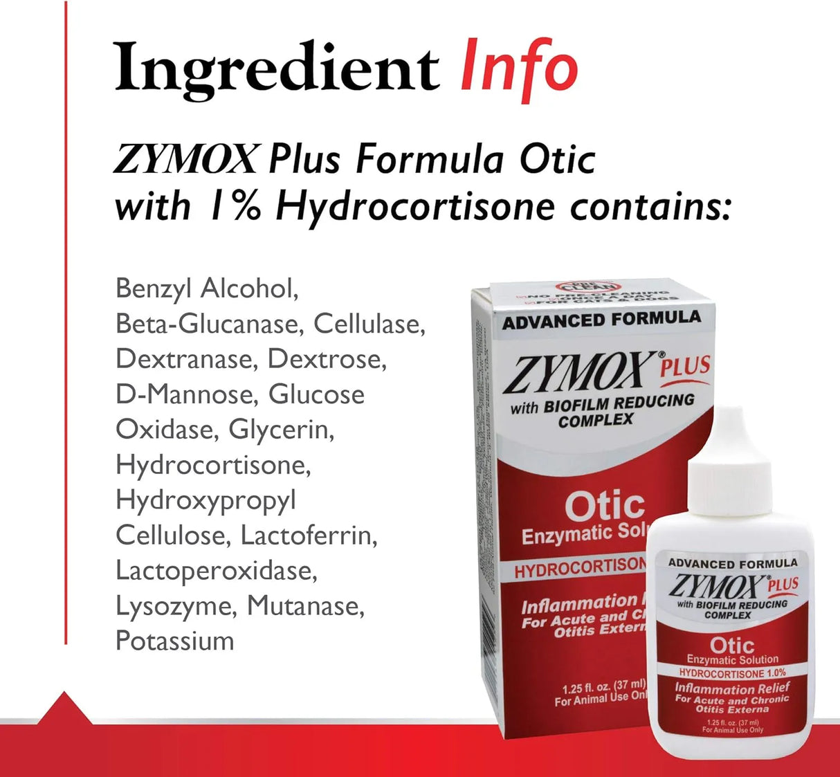 ZYMOX - Zymox Advanced Formula Otic Plus Enzymatic Ear Solution for Dogs and Cats 37Ml. - The Red Vitamin MX - Cuidado Del Oído De Perros - {{ shop.shopifyCountryName }}