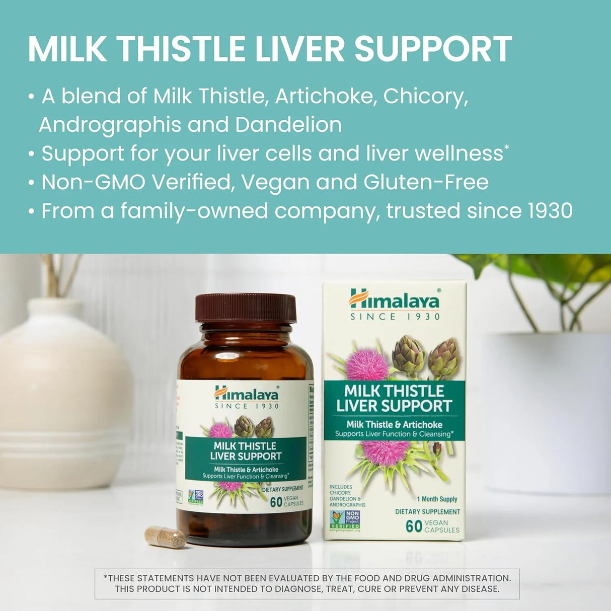 HIMALAYA - Himalaya Milk Thistle Liver Support 350Mg. 60 Capsulas - The Red Vitamin MX - Suplementos Alimenticios - {{ shop.shopifyCountryName }}