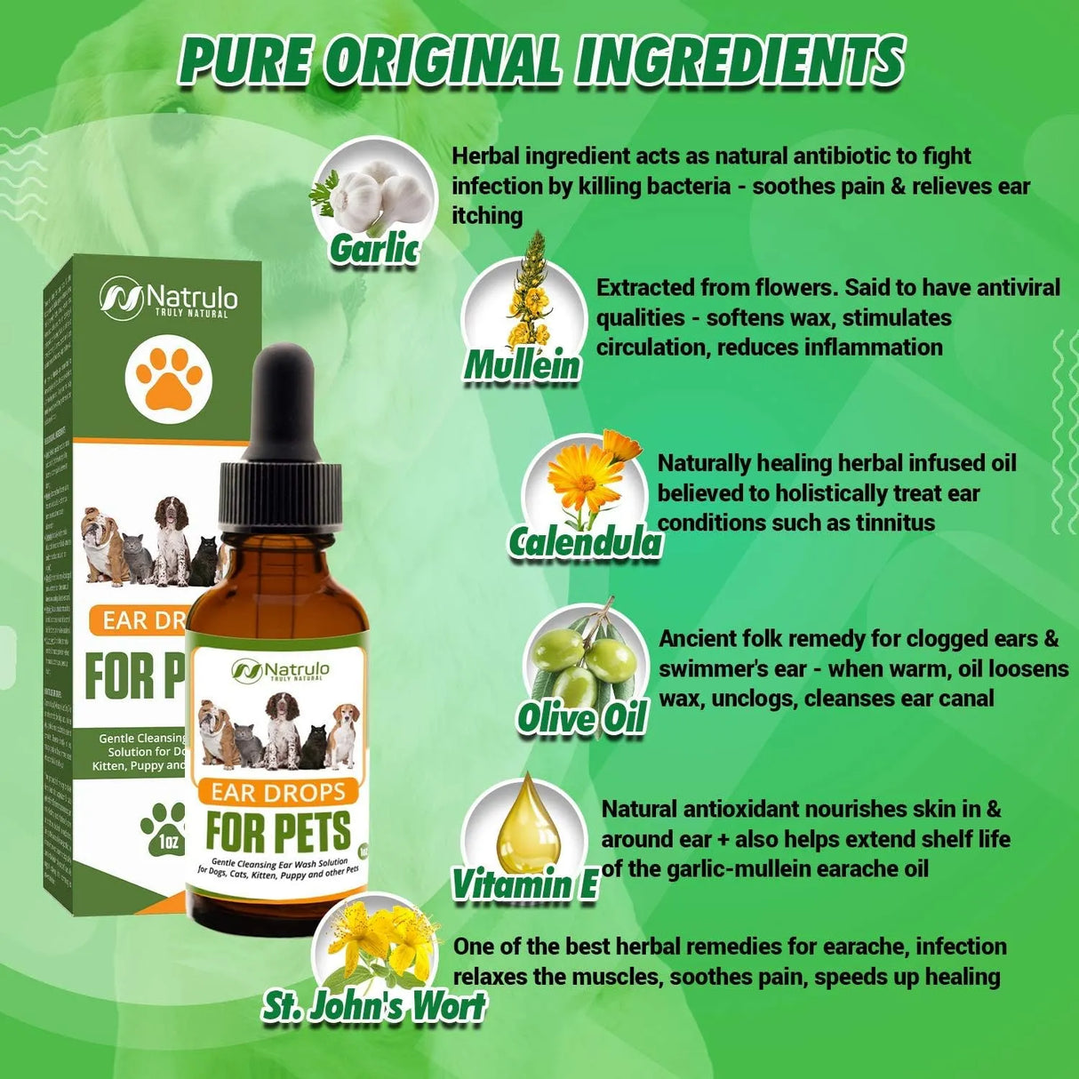 NATRULO - Natrulo Natural Ear Cleaner for Dogs 1 Fl.Oz. - The Red Vitamin MX - Cuidado Del Oído De Perros - {{ shop.shopifyCountryName }}