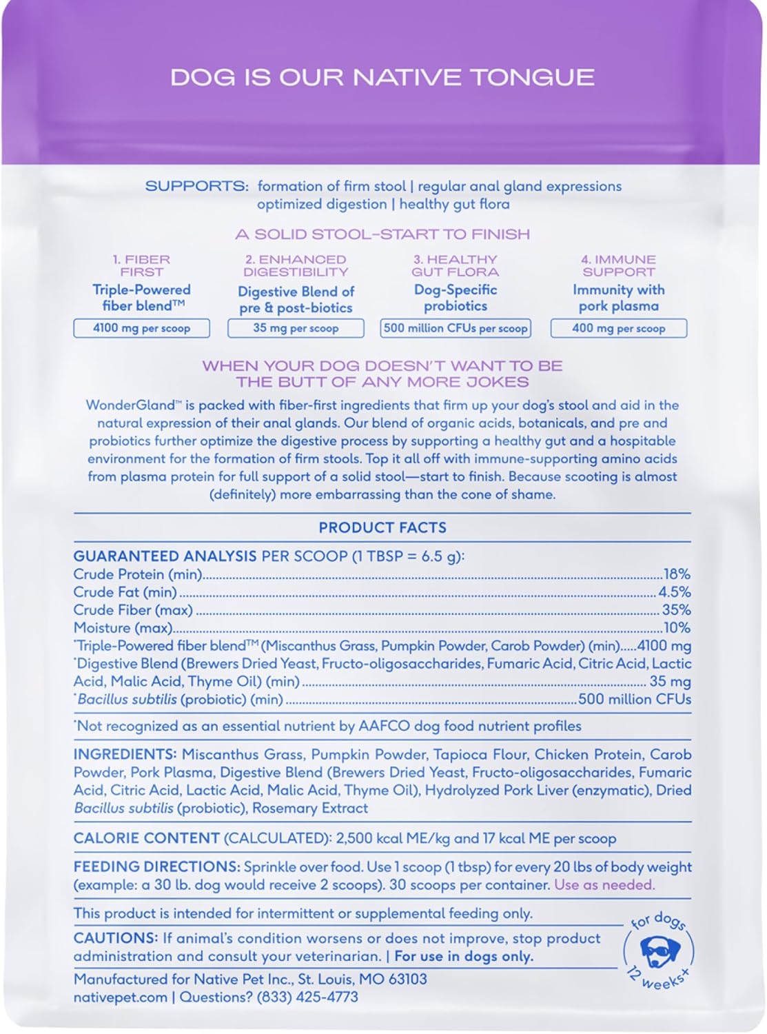 Native Pet WonderGland 30 Servicios 226Gr.