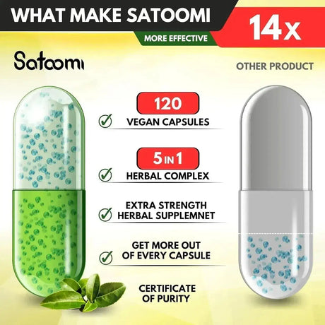 SATOOMI - Satoomi 5in1 Organic Green Tea Extract with EGCG 14,200Mg. 120 Capsulas - The Red Vitamin MX - Suplementos Alimenticios - {{ shop.shopifyCountryName }}